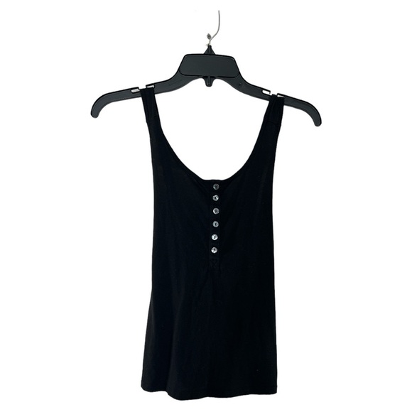 Le Ore Amalfi Cross Back Cotton-Blend Tank in Black Size Large - Picture 5 of 7